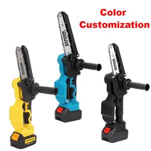 Tronçonneuse électrique sans fil 21V sans balais Mini sécateur portatif industriel de 6 pouces Tronçonneuse d'élagage à piles
