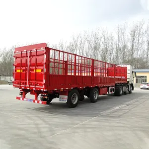 Venta caliente transporte de carga a granel cercado semirremolque de carga para la venta