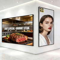 Écran d'affichage numérique LCD en verre avec animation, classé IP65, écran publicitaire sur pied pour magasin de détail et menu
