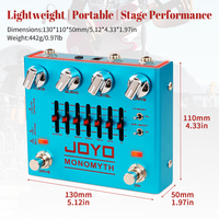 Pédale de préampli pour basse JOYO R-26, amplificateur d'effets de guitare, son analogique réaliste, métal, pour enregistrements, concerts, performances de groupe