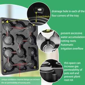Plateaux ronds de pots de pépinière à 12 cellules Pots de semis durables épaissis Plateaux de transport de <span class=keywords><strong>navette</strong></span> pour contenir des pots de pépinière de 4 pouces - Product Image 3