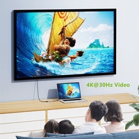 Hub USB-C 4-en-1 Xput : Adaptateur Multiport USB 3.0 vers HDMI 4K et PD, Convertisseur Vidéo et Charge Type-C