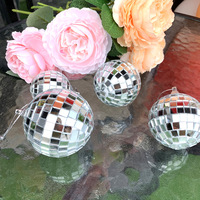 Boule à miroir gonflable disco, 10cm 20cm 30cm 40cm 50cm 60cm 70cm 80cm 90cm 10cm, couleur argent, vert, rose, or, offre spéciale