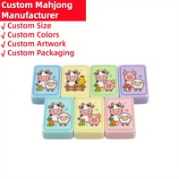 Jeu de Mahjong Junior Américain avec Tuiles Personnalisées « Amis de la Ferme » – Tuiles Colorées en Acrylique – Ensemble Simplifié pour Enfants