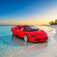 Voiture de sport de style Ferrari 2026, 170 °   Jet-car aquatique pour le tourisme et les activités de loisirs aquatiques parent-enfant en extérieur
