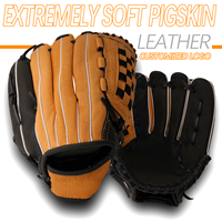 Gants de baseball en cuir PVC de haute qualité, personnalisables avec logo, fermeture réglable au poignet, pour l'entraînement en plein air