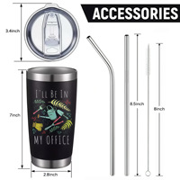 Gobelet isotherme en acier inoxydable personnalisé avec logo, 20 ou 30 oz, écologique, pour café chaud/froid, idéal pour la voiture et le bureau à domicile