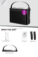 Enceinte Karaoké Portable avec Micro et Écran Bluetooth, Batterie Intégrée, Boîtier en Plastique, RGB pour Extérieur et Maison, Idéale pour Fêtes 925