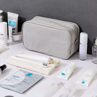 Vente chaude Voyage Zipper Wash Pouch Maquillage Cosmétiques Organisateur Cas multi-fonctionnel toilette étanche éponge sac pour hommes