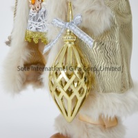 SOTE grandeur nature en gros peluche père noël figurine de noël maison en plein air or noël père noël jouets avec cadeaux sac et pendentif