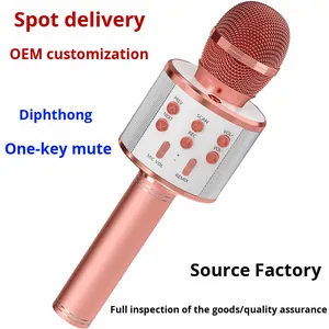 Micrófono de Karaoke para Niños con Altavoz <span class=keywords><strong>y</strong></span> Luz LED, Micrófono de Juguete Seguro <span class=keywords><strong>y</strong></span> Duradero para que los Niños Canten <span class=keywords><strong>y</strong></span> se Entretengan en Casa - Product Image 3