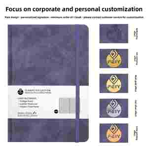 Cuaderno de tapa dura X515 A5 con líneas, todos los colores, cuaderno de cuero vintage con cinta marcadora, cuaderno en blanco, cubierta personalizable - Product Image 3