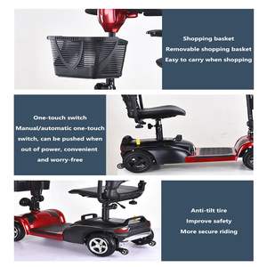 สกู๊ตเตอร์เคลื่อนที่สำหรับ<span class=keywords><strong>ผู้</strong></span><span class=keywords><strong>สูงอายุ</strong></span>สกูตเตอร์ไฟฟ้าระยะไกลสำหรับงานหนัก4<span class=keywords><strong>ล้อ</strong></span>พร้อมที่ชาร์จและตะกร้า - Product Image 6