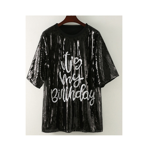 Ingrosso oro argento <span class=keywords><strong>è</strong></span> il mio compleanno abito personalizzato con paillettes Casual abiti con paillettes - Product Image 3