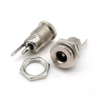 Offre Spéciale DC099 5.5mm X 2.1mm prise d'alimentation cc prise femelle connecteur de montage sur panneau métal DC-099 trou ouvert 11MM