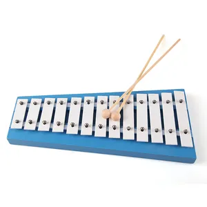 Nouvel instrument de percussion métallophone xylophone en bois à 13 notes pour enfants