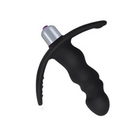 Masseur et masturbateur prostatique masculin Levet Levett avec plug anal vibrant électrique pour usage extérieur