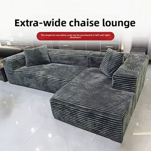 आधुनिक कपड़े मॉड्यूलर सोफे बिस्तर उच्च घनत्व बोनलेस सोफे भविष्य के अनुकूल होटल अपार्टमेंट घर का उपयोग - Product Image 5