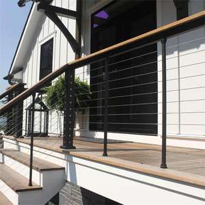 מודרני דק חיצוני ומשמר מדרגות כבל נירוסטה תיל נירוסטה עם מערכת מתח אופקי - Product Image 6