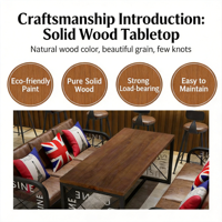 Ensemble de table et banquette de style industriel rétro, robuste, pour usage commercial - Sièges modulaires pour bar à domicile, pubs, bars musicaux, restaurants, cafés