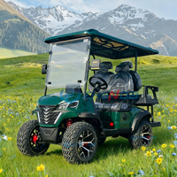 Nouvelle voiturette de golf électrique 2026, version vert foncé, idéale pour les déplacements en extérieur