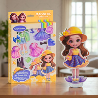 Jouet d'habillage magnétique personnalisé avec logo DIY, jouet éducatif magnétique pour filles de maternelle, échantillon gratuit