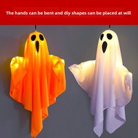 Lustre fantôme lumineux décoratif en plastique LED pour Halloween, décoration de pièce de maison hantée, installation extérieure