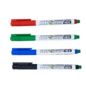 RTS Wholesale CD Permanent Colorful Non-toxic Marker M F S Tip Black Blue Red Green Multi Size Custom Logo Permanent Marker