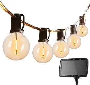 Đèn Dây Năng Lượng Mặt Trời Có Ổ Cắm Treo Bóng Đèn Edison Điện Áp Thấp G40 Vườn Nhà Ngoài Trời Đèn Dây