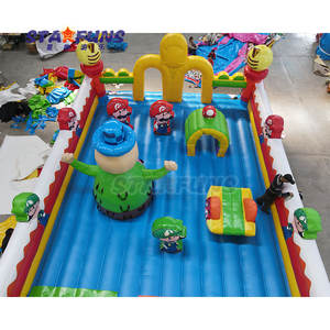 Sıcak satış özel Mario temalı ticari şişme oyun alanı sıçrama ev Combo PVC Blower ile çocuklar için şişme kale parkı - Product Image 6