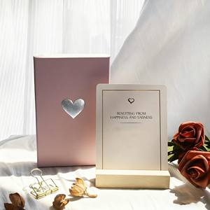 定制印刷52活动减压卡激发积极的注意肯定卡组与木制支架 - Product Image 2