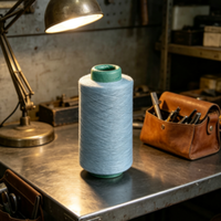 Multi-size Grey 21S 100% Polyester High Tenacity Raw Spun Dyed Yarn for Sewing with Ample Stock