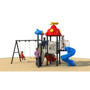 Equipo de Juegos para Exteriores con Tobogán, Columpios y Juegos de Parque de Diversiones para Niños - Construcción de Metal y Plástico - Product Image 3