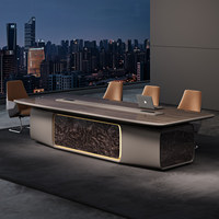 Table de conférence extensible haut de gamme de qualité E0, en MDF, design minimaliste, grain de bois, forme carrée, mobilier de bureau