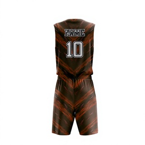 Vêtements de sport d'été en gros, respirants, antibactériens, à séchage rapide, ensembles d'uniformes de basket-ball grande taille, logo personnalisé, appliqué - Product Image 2