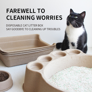 Litière pour chat jetable écologique OEM en papier et carton, capacité de 14,5 L, facile à nettoyer, imperméable, robuste, intérieur/extérieur - Product Image 4