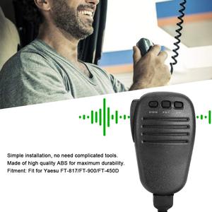 Altavoz con micrófono de mano apto para radio bidireccional de coche FT 817 FT 900 FT 450D - Product Image 4