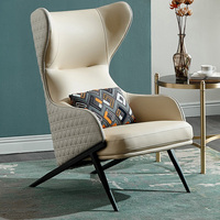 Fauteuil de salon individuel Nordic Leisure rose, fauteuil inclinable moderne pour salon, fauteuil de relaxation de luxe en acier inoxydable