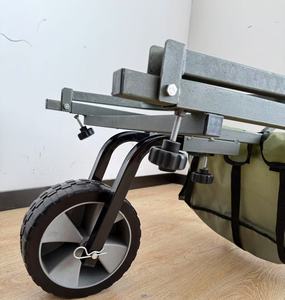 Conteneur à rouleaux en métal léger en acier personnalisable <span class=keywords><strong>Chariot</strong></span> à une roue Barrow Carp Fishing Hand Cart Overflow Fish Bait OEM - Product Image 5