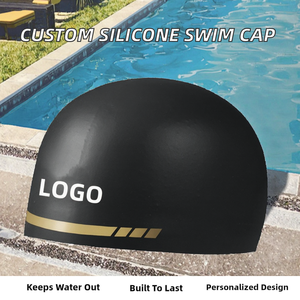 Bonnet de bain en silicone durable imprimé sur mesure pour adultes Bonnet nu Imperméable Étiquettes privées par le fabricant Boummc CAP2500 - Product Image 2