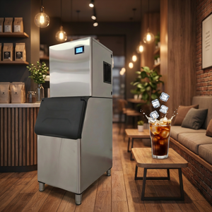 Máquina de Hielo NES-350C-8 Refrigerada por Agua y Aire, 350 kg, para Cafeterías y Tiendas, Empacadora de Hielo - Product Image 1