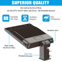 Lámpara LED para Estacionamiento, de 150W, con Encendido/Apagado Automático al Anochecer/Amanecer, Lámpara de Proyección para Exteriores, Montaje en Poste, 100W, para Calle Comercial, Patio, Granero