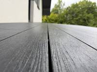 Revêtement de terrasse composite co-extrudé directement de l'usine, gaufrage 3D, WPC imperméable, lisse, pour l'extérieur, destiné aux marchés d'Australie et du Canada