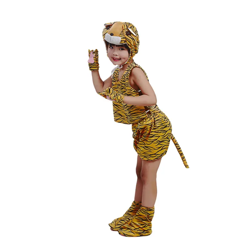 Halloween Cute Kids New Design Cosplay Carnival Party Leopard tiger animal costume for holiday