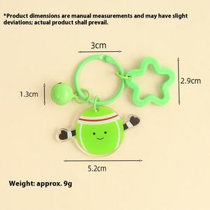 Pendentif boule <span class=keywords><strong>de</strong></span> dessin animé mignon acrylique léger <span class=keywords><strong>Tennis</strong></span> <span class=keywords><strong>de</strong></span> <span class=keywords><strong>Table</strong></span> Football porte-clés tout match accessoires bricolage sac créatif suspendu - Product Image 3