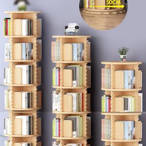 360 °   Libreria Girevole Salvaspazio in Legno, Scaffale Portaoggetti da Terra per Cameretta Bambini, Studio e Camera da Letto - Product Image 1