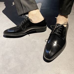Nuevos Zapatos de Vestir Formales para Hombre de Diseño, Elegantes, de Piel Vacuna de Alta Calidad, para Oficina, Bodas, con Aumento de Altura y Antideslizantes - Product Image 2
