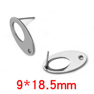 20ピース/ロット316ステンレス鋼幾何学的多角形イヤリングスタッドイヤリングポストコネクタDIYイヤリングジュエリー製造用品 - Product Image 2