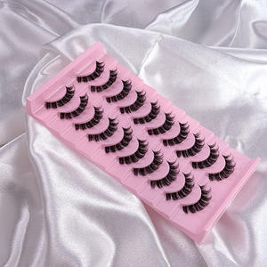 10 Paires Naturel Transparent Tige 3D Faux Vison Cils <span class=keywords><strong>Manga</strong></span> Cils Chaud Faux Cils Moelleux Doux Croix Cils Extension Maquillage - Product Image 1