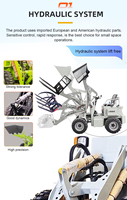 Usine meilleur 0.5ton 500kg Mini chargeur Diesel tracteur compact avec chargeuse et pelleteuse Petite chargeuse-pelleteuse pour terrassement